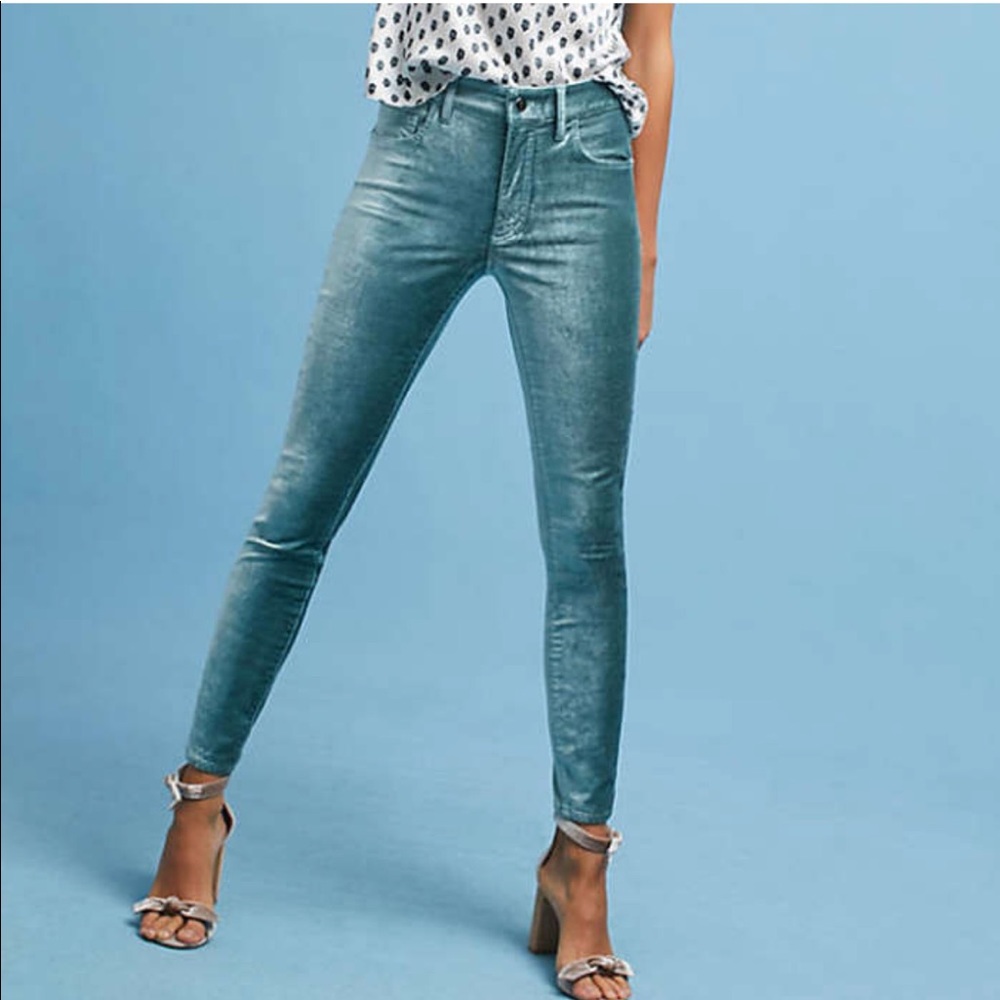 Velvet skinny jeans